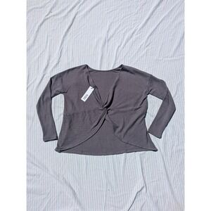 NWT‎ BB Dakota Steve Madden Purple Wrap Twist Peasant Blouse Small